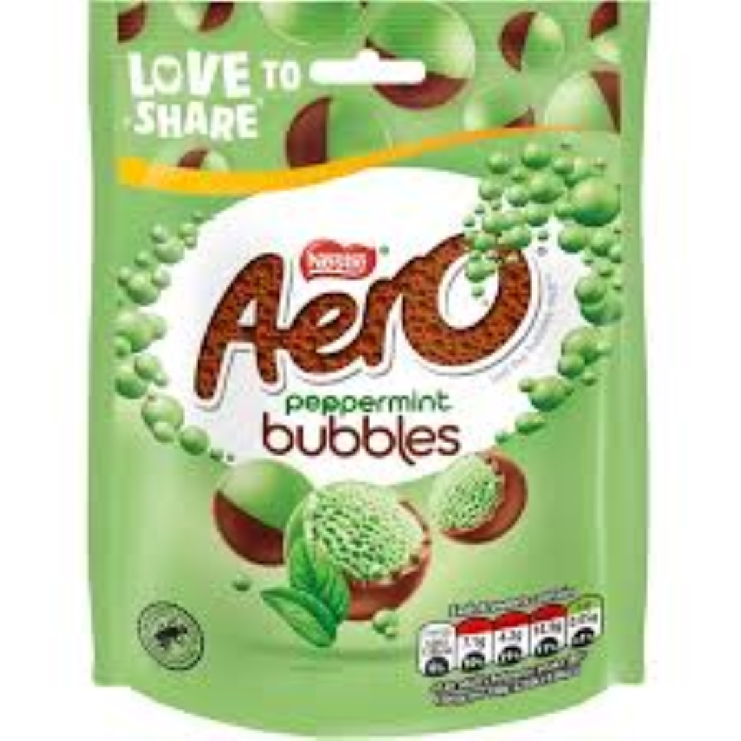 NESTLE AERO BUBBLE PEPPERMINT POUCH 102G